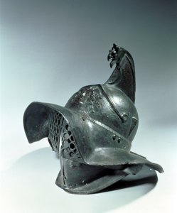 Capacete de bronze do gladiador trácio, romano, século I dC (bronze)